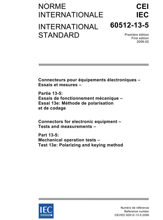 Cover IEC 60512-13-5:2006